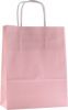 Papírová taška 18x22,5x8cm bílá, PASTEL RŮŽOVÁ