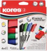 Sada Kores K-Marker Set - 4 popisovae + magnetick houbika