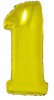 Balónek nafukovací č. 1 - 92 cm, zlatý
