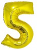 Balónek nafukovací č. 5 - 92 cm, zlatý