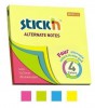 Blok lepici Stickn, 76x76 mm, 100 lstk, mix neonovch barev