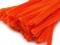 Chlupaté drátky na tvoření 6 mm délka cca 30 cm - 6 (A006) oranžová neon, 20 ks
