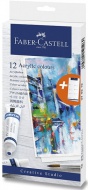 Akrylov barvy Faber-Castell 12 barev, tuba 20 ml - zvtit obrzek