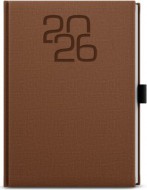 Denní diář - David - Fabric - A5 - hnědá