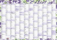 Nástěnný roční kalendář (600x420 mm) - Levandule