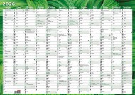 Nástěnný roční kalendář (600x420 mm) - Listy