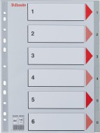 Plastové rejstříky, A4 - 1-6