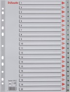 Plastové rejstříky, A4 - 1 - 20