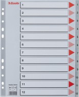 Plastové rejstříky MAXI, A4 - 1-12