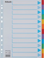 Kartonové rozlišovače, A4 - 12 listů