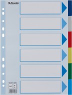 Plastové rozlišovače, A4 - 6 listů