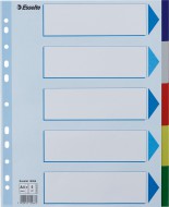 Plastové rozlišovače MAXI, A4 - 5 listů maxi