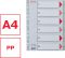 Plast. rejstříky A4 1-6