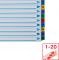 Mylar rejstříky A4 1-20