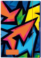 Herlitz - Desky s gumou A4, Neon Art