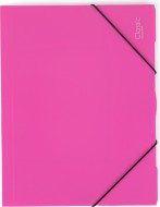 Tříklopá složka s gumou růžová - zvětšit obrázek