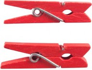 Kolíček dřevo 3,5cm//24ks červený 2221736