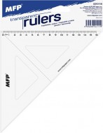 pravítko trojúhelník 45 s ryskou čiré 5310118