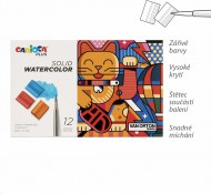 Akvarelové barvy Solid,pouzdro,12 ks akvarelové barvy Solid