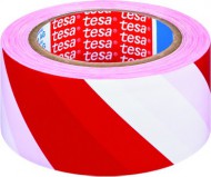 Lepící pásky - červené pruhy, 50x33m 