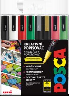 Sada popisova Posca, 8 ks CHRISTMAS PC-3M - zvtit obrzek