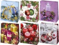 Dárková taška vánoční T2 19, 15,5x15,5x8cm