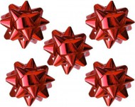 Rozety 5cm Metalická červená