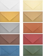 Obálky na vizitku 58x100mm metalické, mix