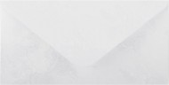 Obálka DL 112x219 mm metal.s ražbou, Bílá