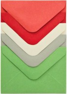 Obálka 70x100mm 110g hladká, BASIC, mix