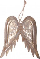 Andělská křídla 3D kovová, patina
