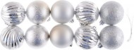 Vánoční baňky 10ks 4,5cm, stříbrné