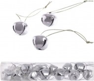 Rolničky 1,5cm, 12ks metalické, stříbrné