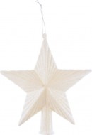 Špice Hvězda 19x19cm, bílá s glitry