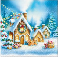 Ubrousky vánoční - Vánoční hvězda s šiškami, SDL238700