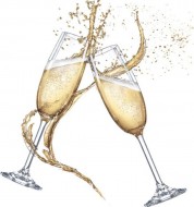 Ubrousky celoroční Two Glasses of Champagne, 33 x 33 cm, SLOG 0550 01