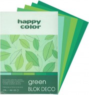 Barevný papír A4 170g,20l 5 barev, GREEN