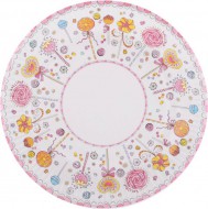 Talíř papírový 23cm, 8ks Lollipops
