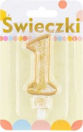 Dortov svka slice 1 zlacen s glitry 7,5cm - zvtit obrzek