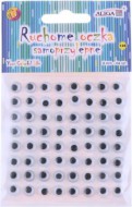 Oči pohyblivé 6mm, 64ks kulaté, samolepicí