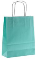 Papírová taška 24x32x10cm bílá, PASTEL ZELENÁ