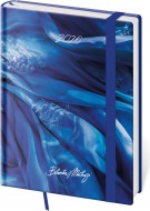 Týdenní diář B6 Vario Matragi Blue s gumičkou - zvětšit obrázek