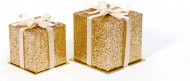 Elegantní dárkové krabičky Glitter Cube zlaté
