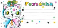 Pozvánka na oslavu - Kočička 10 ks