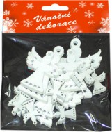 Dekorace dřevo Anděl, 12ks, IMP 