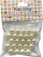 Korlky plastov 14 mm bl perliky - zvtit obrzek