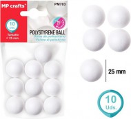 Polystyrénové koule 2,5 cm 10 ks