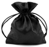 Dárkový pytlík 9,5x13 cm saténový, černý