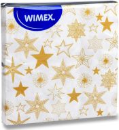 Ubrousky vánoční 20ks 33x33cm, 3-vrstvé, motiv hvězdy