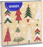 Ubrousky vánoční 20ks 33x33cm, 3-vrstvé, stromečky